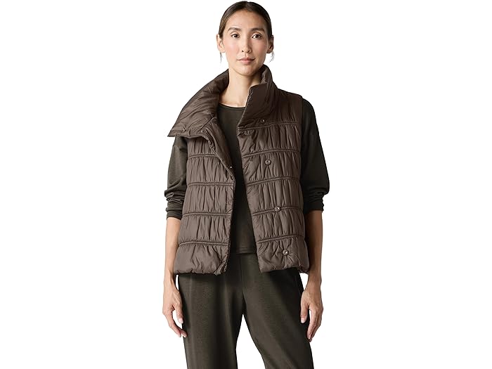 () ꡼ եå㡼 ǥ ϥ 顼 ٥ Eileen Fisher women High Collar Ves...