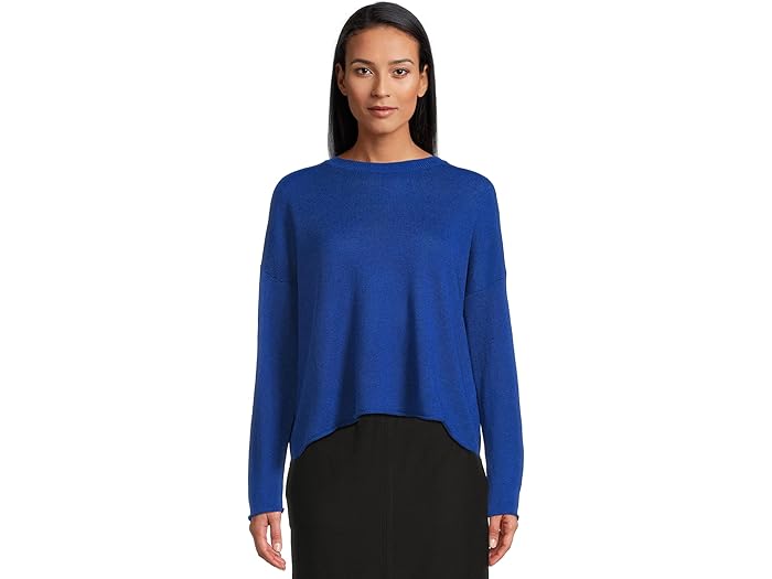 () ꡼ եå㡼 ǥ 롼 ͥå  Eileen Fisher women Crew Neck Sweater Lapis