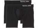 (取寄) トミー ジョン メンズ クール コットン 6 ボクサー ブリーフ 2-パック Tommy John men Cool Cotton 6" Boxer Brief 2-Pack Black Double