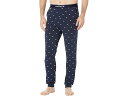 (取寄) ラコステ メンズ クロコダイル パターンド ストレッチ コットン パジャマ パンツ Lacoste men Crocodile Patterned Stretch Cotton Pyjama Pants Navy Blue/White