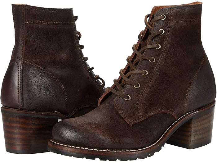 () ե饤 ǥ ֥ 6G 졼 å Frye women Sabrina 6G Lace Up Dark Brown Oiled Suede