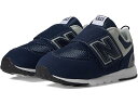 (取寄) ニューバランス キッズ ボーイズ 574 ニュー-B フック-アンド-ループ New Balance Kids boys 574 New-B Hook-and-Loop (Infant/Toddler) NB Navy/White(4)