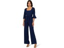 (取寄) アドリアナ パぺル レディース ニット クレープ タイ フロント ジャンプスーツ Adrianna Papell women Knit Crepe T...