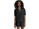 (取寄) バーリー レディース ケイシー モック プラケット リブ ティー Varley women Kasey Mock Placket Rib Tee Black