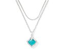 (取寄) ケンドラスコット レディース ジョエル マルチ ストランド ネックレス Kendra Scott women Joelle Multi Strand Necklace Silver Bright Aqua Illusion