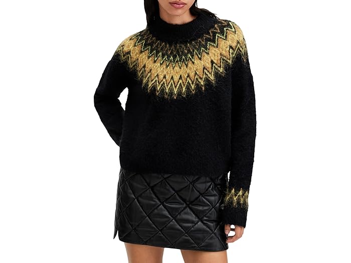 () 륻 ǥ 饤 եͥ ͥå AllSaints women Clyde Funnel Neck Bl...