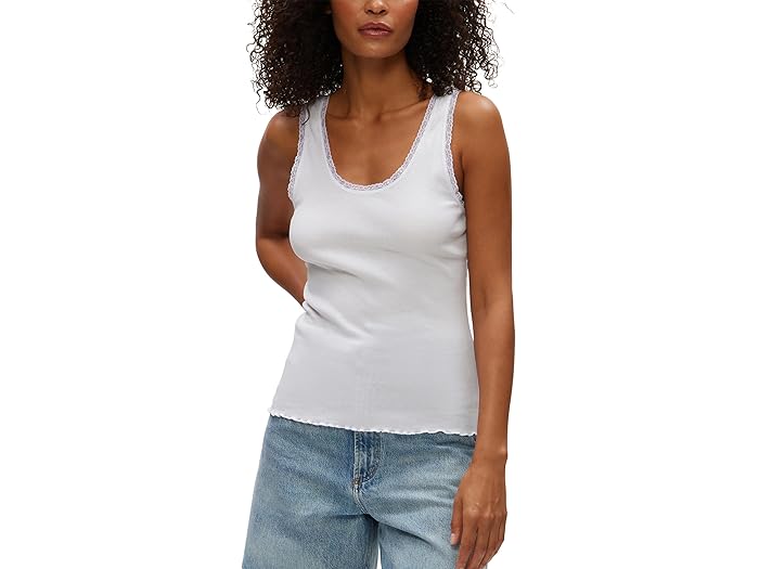 (取寄) マイケル スターズ レディース マイリー タンク Michael Stars women Miley Tank White