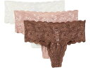 (取寄) コサベラ レディース ネバー セイ ネバー コンフィー トングス 3-パック Cosabella women Never Say Never Comfie Thongs 3-Pack Due Mandorla Moonivory(4)