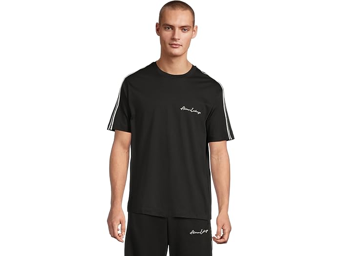 (取寄) アルマーニエクスチェンジ メンズ シグニチャー ロゴ ティー Armani Exchange men Signature Logo Tee Black(4)