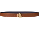 (取寄) ローレン ラルフローレン レディース レザー リバーシブル 30 ベルト Lauren Ralph Lauren women Leather Reversible 30 Belt Refined Navy/Lauren Tan