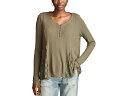 (取寄) ラッキーブランド レディース レース ゴデット スイング ヘンリー Lucky Brand women Lace Godet Swing Henley 310 Olive(4)