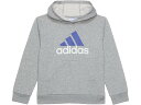 (取寄) アディダス キッズ ボーイズ エッセンシャル フーデット ヘザー プルオーバー (ビッグ キッズ) adidas Kids boys Essential Hooded Heather Pullover (Big Kids) Grey Heather