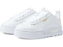 (取寄) プーマ ガールズ メイズ レザー (リトル キッド) PUMA girls Mayze Leather (Little Kid) Puma White/Puma Team Gold