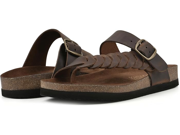 () ۥ磻ȥޥƥ ǥ White Mountain women Happier Brown/Leather