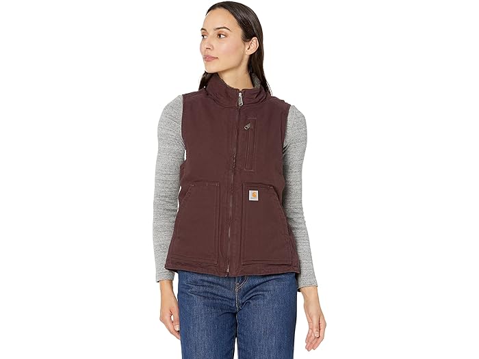 (取寄) カーハート レディース Ov277 シェルパ ライン モック ネック ベスト Carhartt women OV277 Sherpa Lined Mock Neck Vest Blackberry
