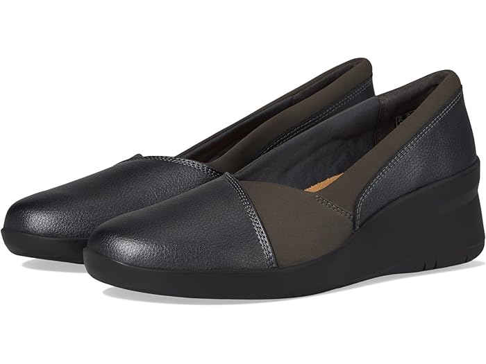 () 顼 ǥ  Clarks women Suttyn Walk Dark Pewter Metallic Le...