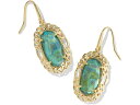 (取寄) ケンドラスコット レディース ダニー フィガロ フレーム ドロップ イヤリングス Kendra Scott women Dani Figaro Frame Drop Earrings Gold Deep Aqua Illusion