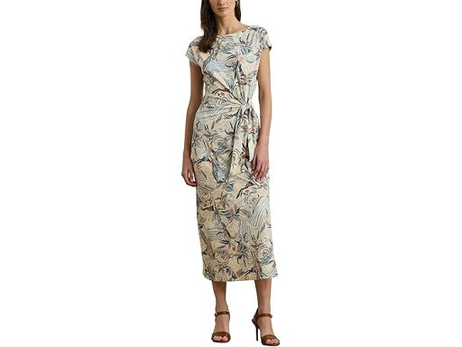 (取寄) ローレン ラルフローレン レディース タイフロント プリント ボートネック ミディ ドレス Lauren Ralph Lauren women Tie-Front Print Boatneck Midi Dress Cream Multi (取寄) ローレン ラルフローレン レディース タイフロント プリント ボートネック ミディ ドレス Lauren Ralph Lauren women Tie-Front Print Boatneck Midi Dress Cream Multi