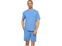 (取寄) エバージェイ メンズ ヘンリー ショーツ Pj セット Eberjey men Henry Shorts Pj Set Cornflower Blue