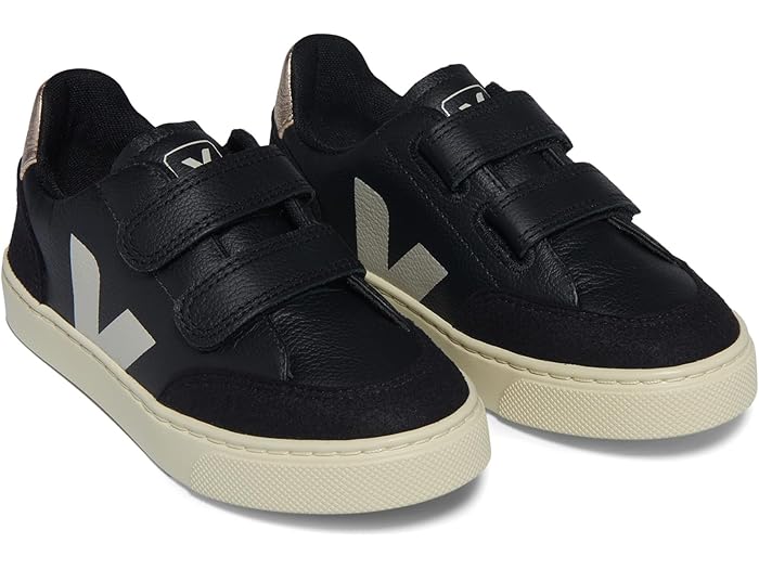 (取寄) ヴェジャ キッズ キッズ スモール V-12 (トドラー/リトル キッド/ビッグ キッド) VEJA Kids kids Small V-12 (Toddler/Little Kid/Big Kid) Black_White_Platine