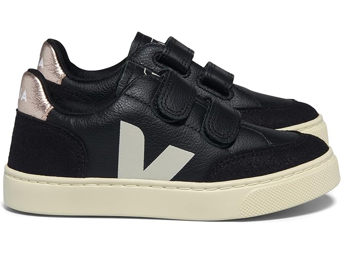 (取寄) ヴェジャ キッズ キッズ スモール V-12 (トドラー/リトル キッド/ビッグ キッド) VEJA Kids kids Small V-12 (Toddler/Little Kid/Big Kid) Black_White_Platine