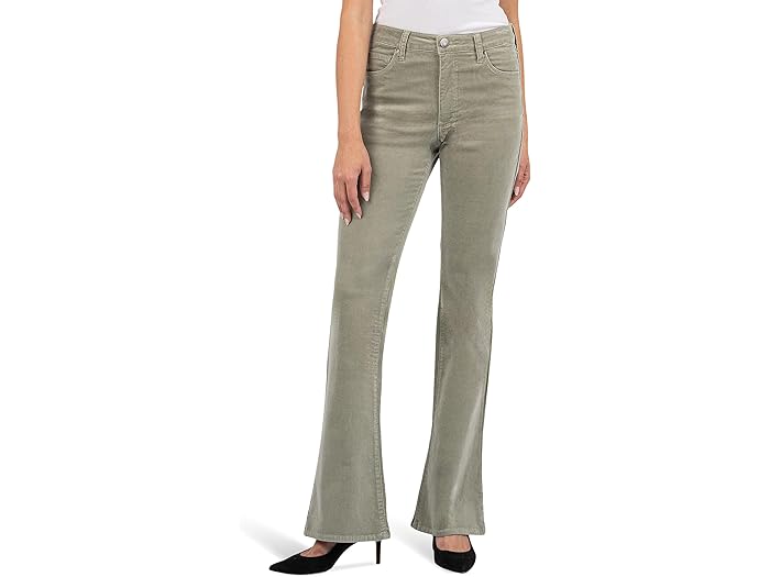 (取寄) カット フロム ザ クロス レディース アナ ハイライズ ファブ AB フレア-ベイビー Dn オール オーバー KUT from the Kloth womens Ana High-Rise Fab Ab Flare-Baby Dn All Over Celery