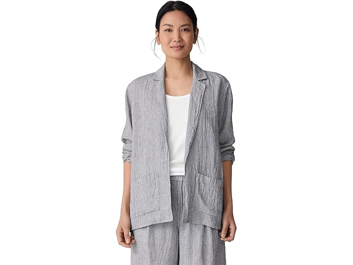 (取寄) アイリーン フィッシャー レディース ノッチ カラー ブレーザー Eileen Fisher women Notch Col..