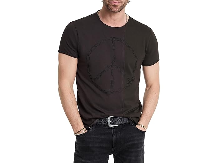 (取寄) ジョン バルベイトス メンズ チェイン ピース ティー John Varvatos men Chain Peace Tee KG671..