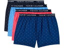 (取寄) トミーヒルフィガー メンズ ウーブン コットン ボクサー 4-パック Tommy Hilfiger men Woven Cotton Boxer 4-Pack Pink Sorbet