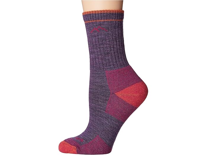 (取寄) ダーンタフバーモント レディース メリノ ウール ミクロ クルー ソックス クッション Darn Tough Vermont women Merino Wool Micro Crew Socks Cushion Plum Heather