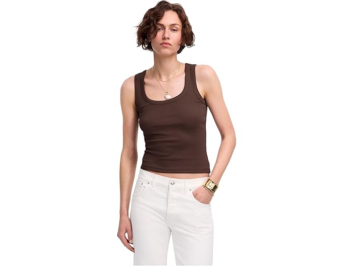 (取寄) メイドウェル レディース コットン リブド スクープ ネック タンク Madewell women (Re)Generat..