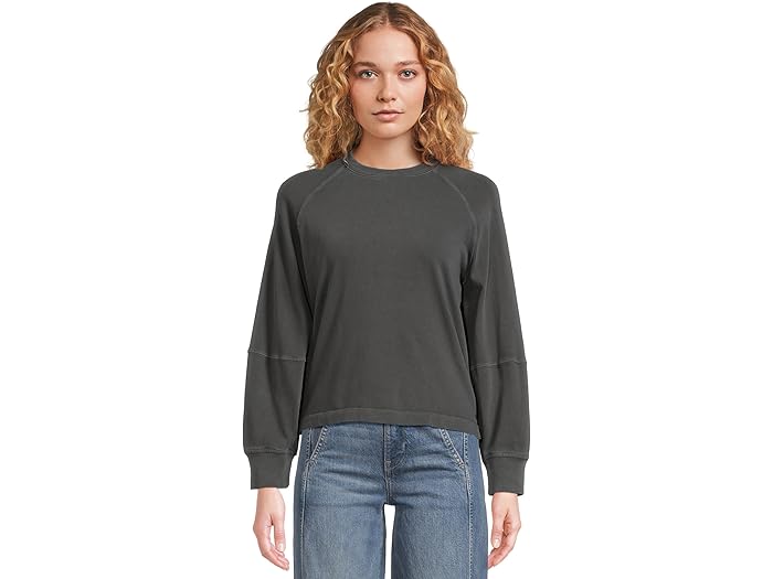 (取寄) メイドウェル レディース ラグラン クルー ネック ティー ヘビー ウェイト Madewell women Raglan Crew Neck Tee Heavy Weight Jersy Black Coal