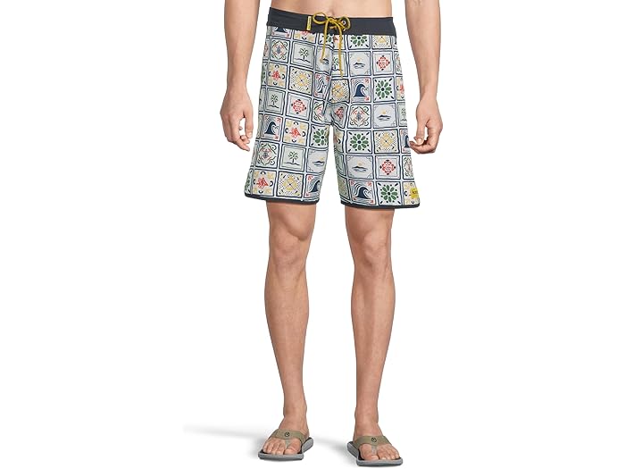 (取寄) クイックシルバー メンズ パシフィコ スカルプ 19 ボードショーツ Quiksilver men Pacifico Scallop 19 Boardshort White