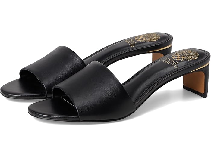 楽天ジェットラグ楽天市場店（取寄） ヴィンスカムート レディース ヒールド スライド サンダル Vince Camuto women Linanna Heeled Slide Sandals Black