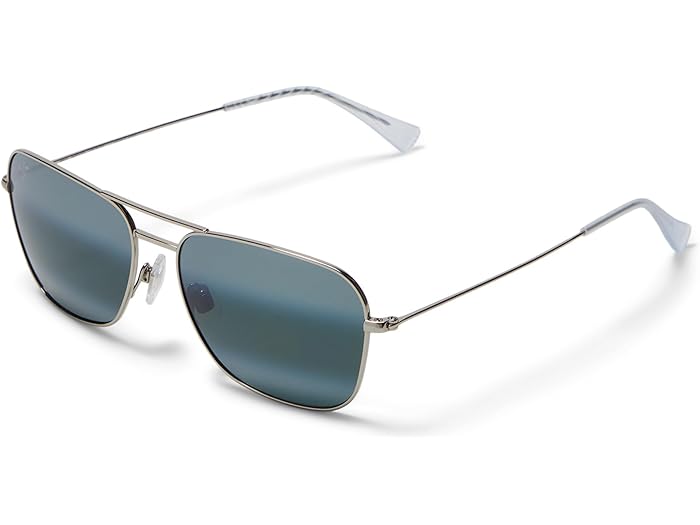 () ޥ   Maui Jim men Naauao Shiny Silver w/Crystal