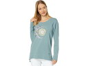 (取寄) ライフイズグッド レディース ムーン フラワー クラッシャー-フレックス チュニック Life is Good women Moon Flower Crusher-Flex Tunic Smoky Blue