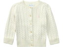(取寄) ラルフローレン キッズ ガールズ ケーブルニット コットン カーディガン (インファント) Polo Ralph Lauren Kids girls Cable-Knit Cotton Cardigan (Infant) Warm White/French Pink Pony Player