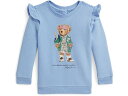 (取寄) ラルフローレン キッズ ガールズ ポロ ベアー ラッフルド フリース スウェットシャツ (インファント) Polo Ralph Lauren Kids girls Polo Bear Ruffled Fleece Sweatshirt (Infant) Chambray Blue
