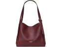 (取寄) ケイトスペード ノット ペブルド レザー ラージ ショルダー バッグ Kate Spade New York Knott Pebbled Leather Large Shoulder Bag Cordovan