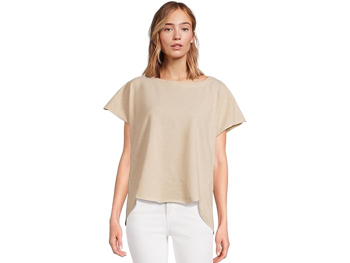 (取寄) モッドオードック レディース ショート スリーブ ドルマン カーブ ハイ-ロー ヘム トップ Mod-o-doc women Short Sleeve Dolman Curved Hi-Lo Hem Top Sand