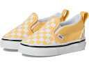 (取寄) バンズ キッズ キッズ スリッポン V (インファント/トドラー) Vans Kids kids Slip-On V (Infant/Toddler) Color Theory Checkerboard Banana Cream