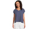(取寄) アイリーン フィッシャー レディース V-ネック スクエア ティー Eileen Fisher women V-Neck Square Tee Bluette(4)