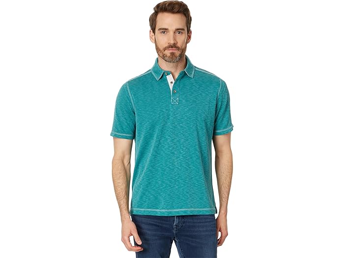 (取寄) ジョンストン&マーフィー メンズ ビンテージ スラブ ポロ Johnston & Murphy men Vintage Slub Polo Green