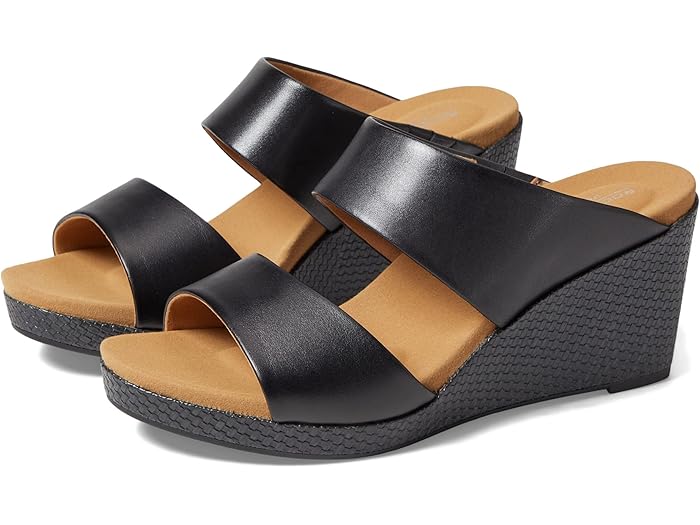 () åݡ ǥ ֥饤  饤 Rockport women Briah II Slide Black Lea...