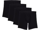 (取寄) パクト メンズ エクステンデット ボクサー ブリーフ 4-パック PACT men Extended Boxer Brief 4-Pack Black