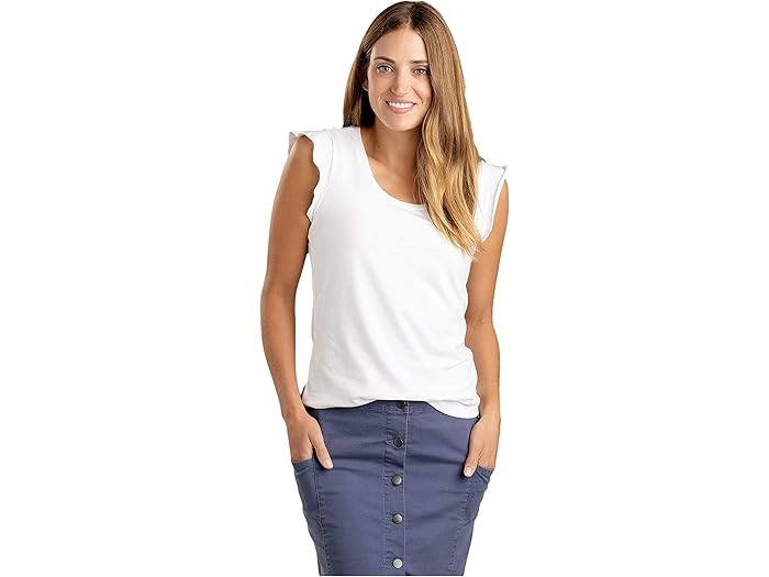 () ȡɥɥ ǥ ե꥿  ƥ Toad&Co women Rufflita II Tee White