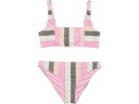 (取寄) ロキシー キッズ ガールズ ベリー ビスタ ブラレット スイムスーツ セット (ビッグ キッズ) Roxy Kids girls Very Vista Bralette Swimsuit Set (Big Kids) Agave Green Very Vista Stripe