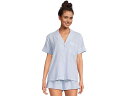(取寄) エバージェイ レディース ノーティコ ショーティ Pj セット Eberjey women Nautico Shortie Pj Set White/...