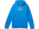 (取寄) アンダーアーマー キッズ ボーイズ ライバル フリース クロム ロゴ ブーディ (ビッグ キッズ) Under Armour Kids boys Rival Fleece Chrome Logo Hoodie (Big Kids) Blue Atlantis/Black