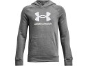 (取寄) アンダーアーマー キッズ ボーイズ ライバル フリース ビッグ ロゴ ブーディ (ビッグ キッズ) Under Armour Kids boys Rival Fleece Big Logo Hoodie (Big Kids) Castlerock Light Heather/White